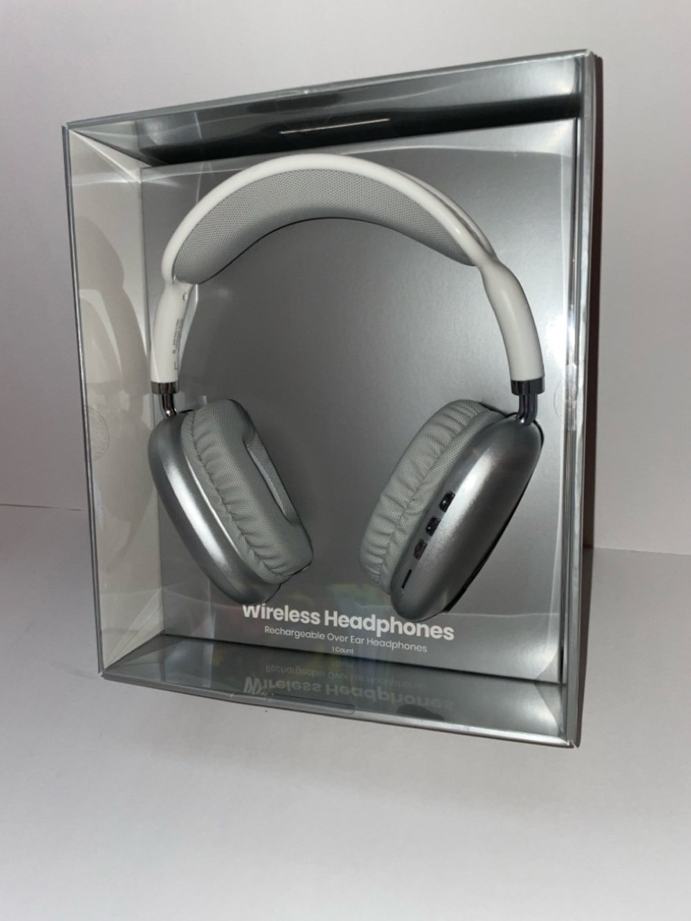 NIB Wireless Over-Ear Headphones in White and Silver